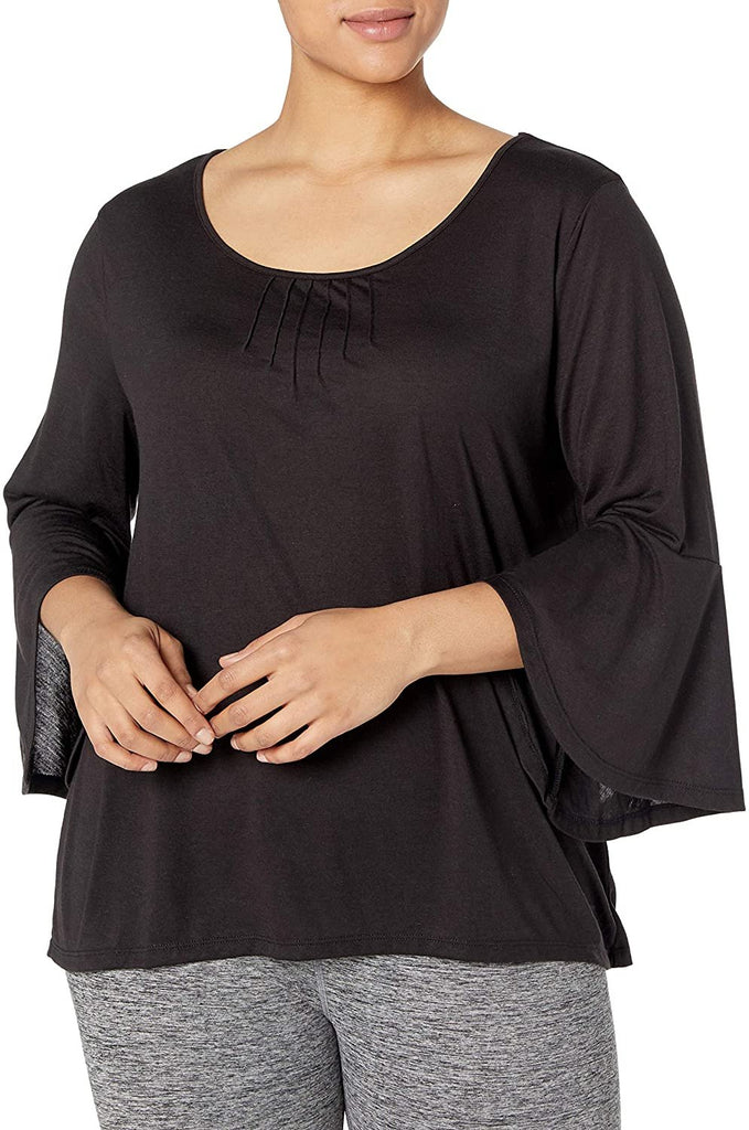 JUST MY SIZE Women's Plus Size Pintuck Top