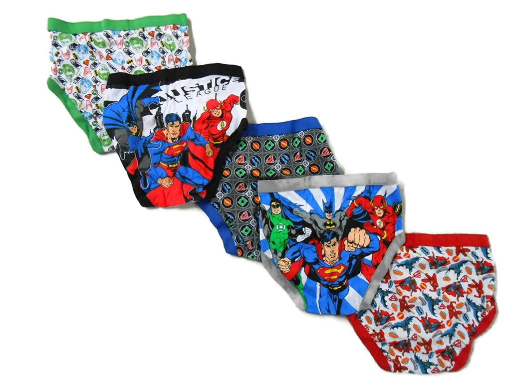 Handcraft Little Boys' Justice League Brief (Pack of 5)