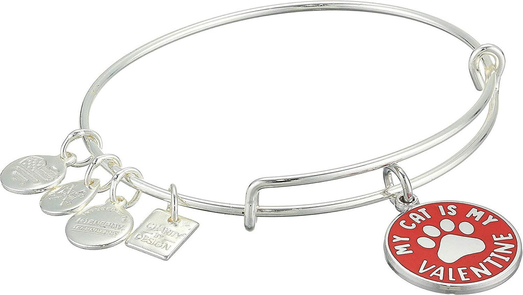 Alex and Ani Womens Charity by Design My Cat is My Valentine Bangle Bracelet