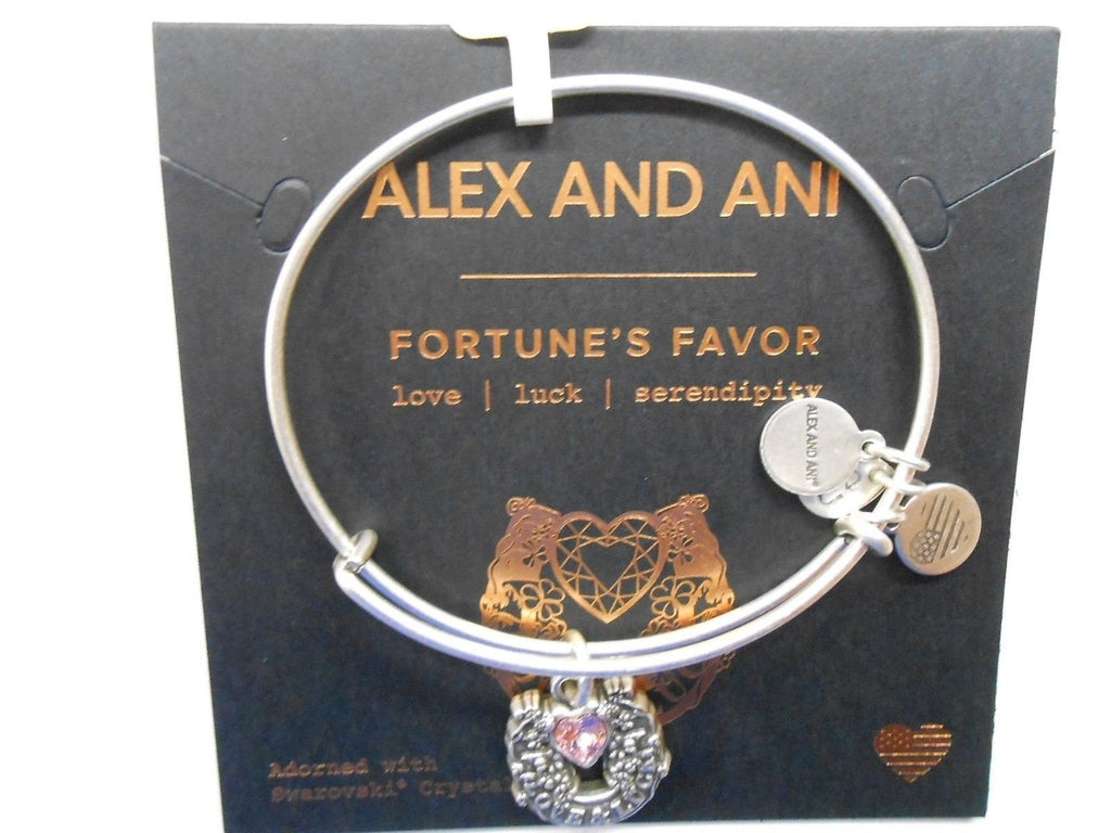 Alex and Ani FORTUNE'S FAVOR Expandable Wire Bracelet Rafaelian Silver NWTBC