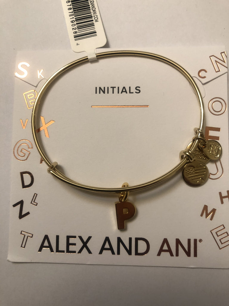 Alex and Ani Initial P III Bangle Bracelet