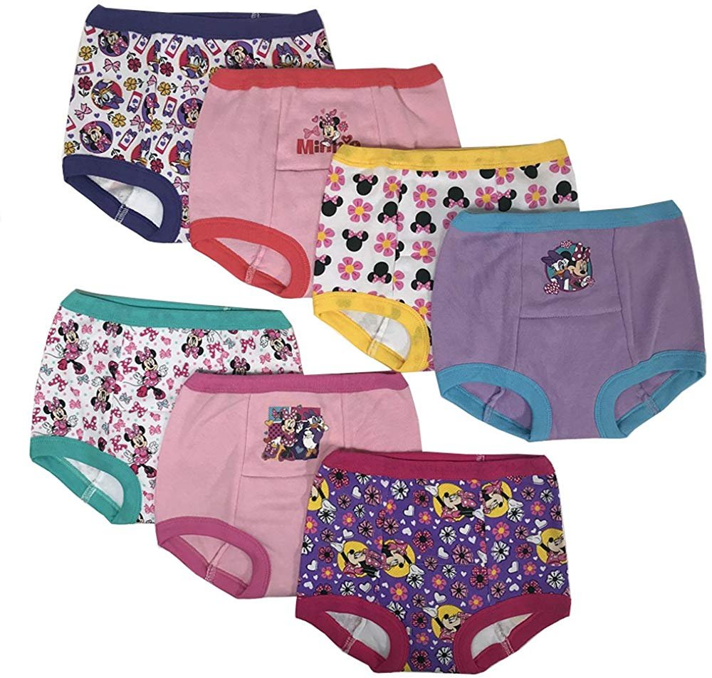 Disney Baby Girls Minnie Mouse 7pk Potty Training Pant, minnie18mo, 18M