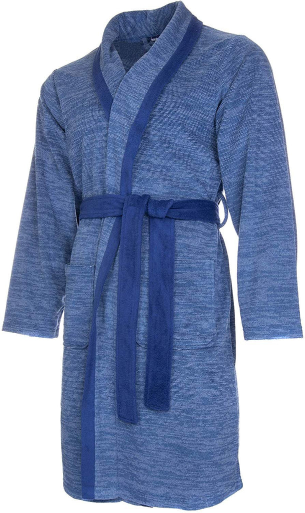 ISOTONER Mens Sleep Robe- Pockets Super Soft Jersey Plush Pajama