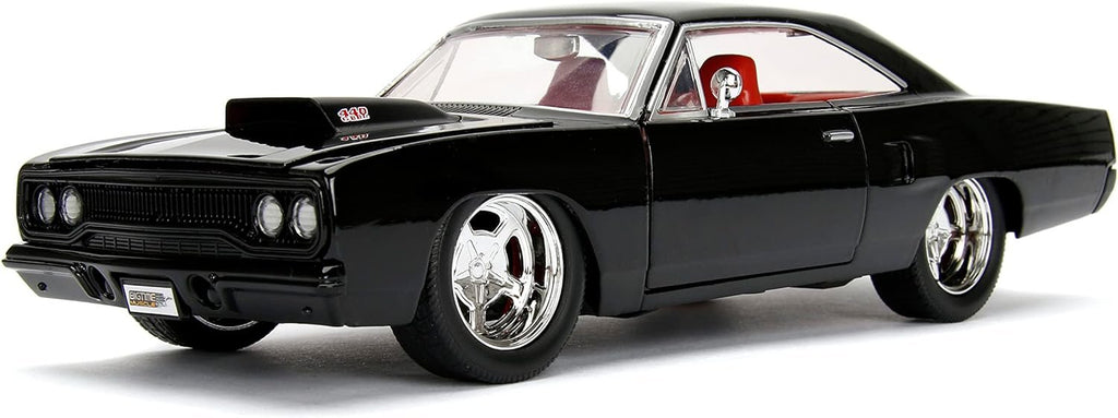 Big Time Muscle 1:24 1970 Plymouth Road Runner Die-Cast Car, Toys for Kids and Adults (Black)