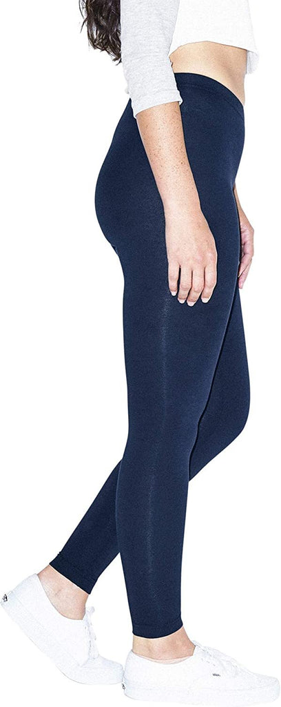 American Apparel Women's Cotton Spandex Jersey Legging, Navy, Large