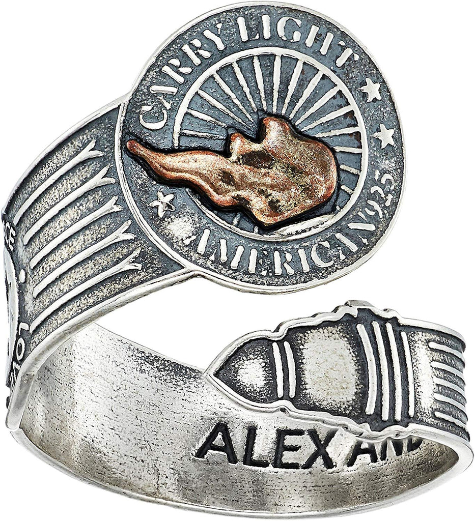 Alex and Ani Womens Liberty Copper Carry LightÂ¿ Spoon Ring