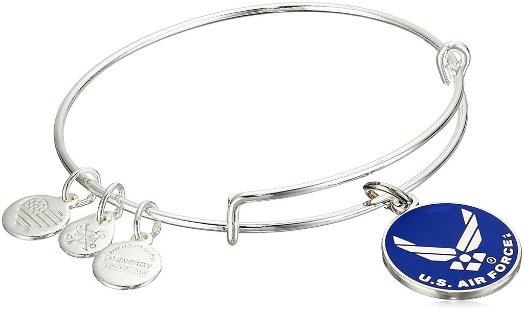 Alex and Ani Armed Forces US Air Force Expandable Wire Bangle Charm Bracelet