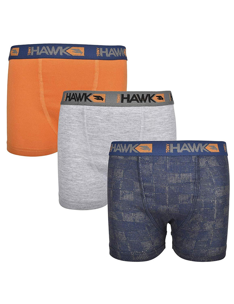 Tony Hawk Boys' Boxer Briefs 9-Pack Value Cotton Blend Toddler-Big Kid Sizes No Fly Underwear