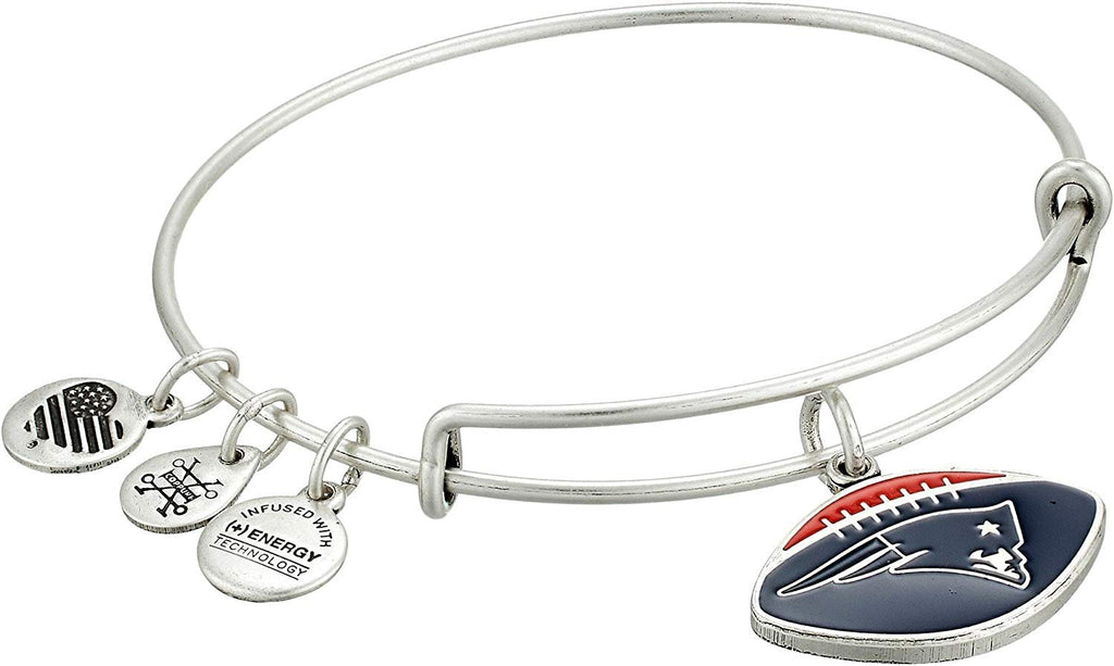 Alex and Ani Womens Color Infusion New England Patriots Football II Bangle