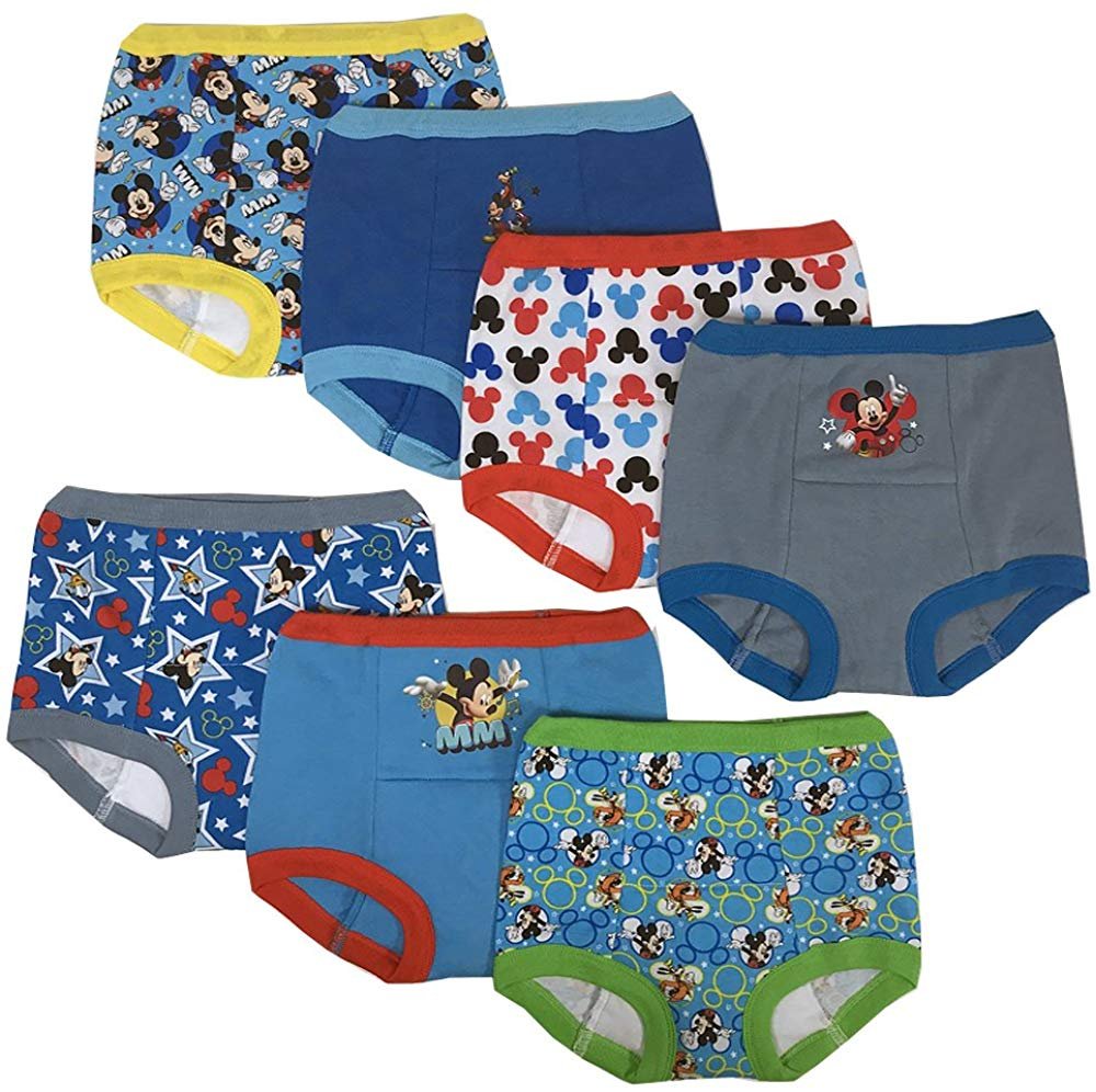 Disney Baby Boys Mickey Mouse 7pk Potty Training Pant, mickey18m, 18M