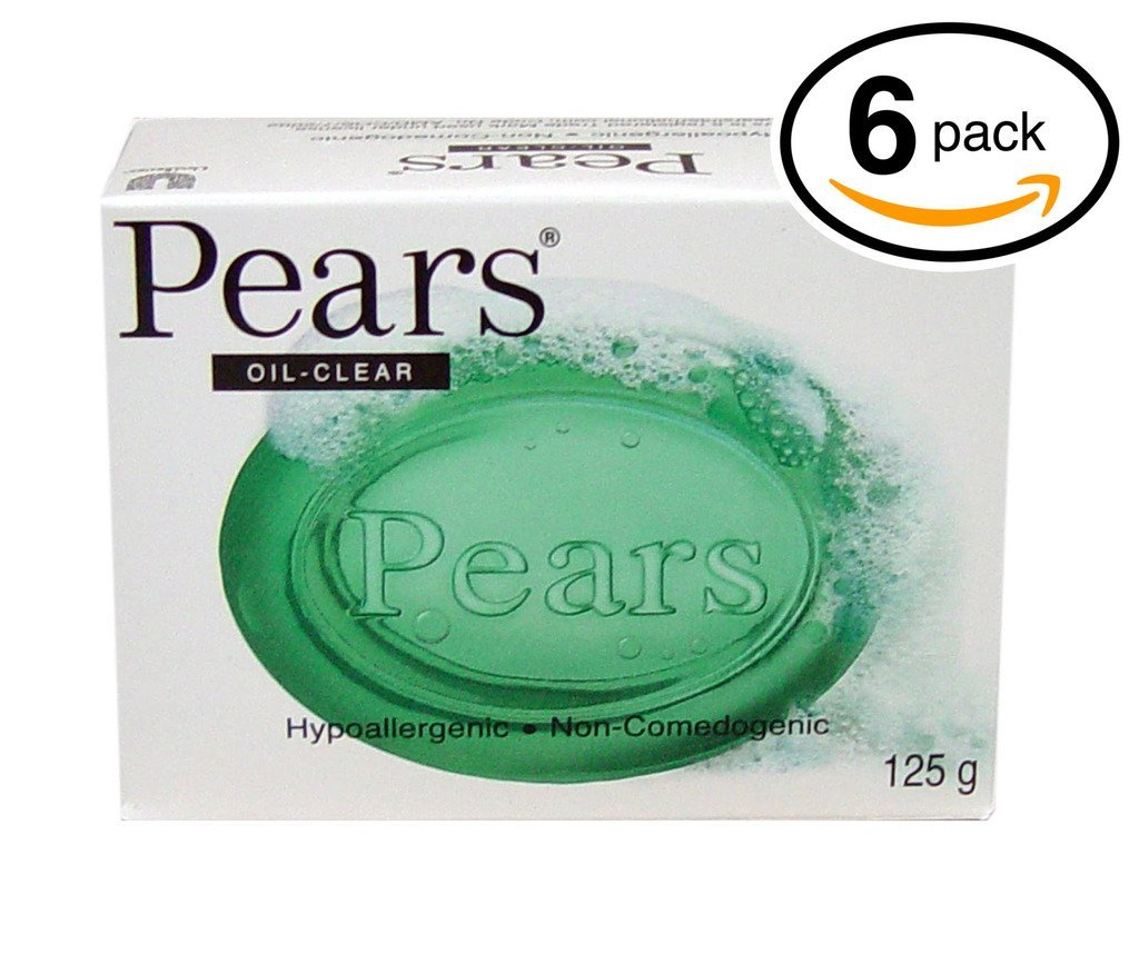 Pears Oil-clear Bar Soap, with Lemon Flower Extract, Dermatologist Tested, 3.5 Ounces (Pack of 6)