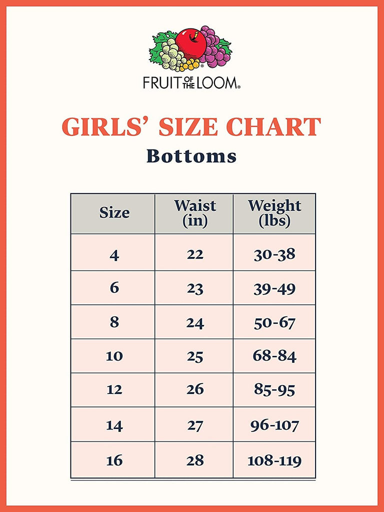 Fruit of the Loom Girls' Cotton Hipster Underwear