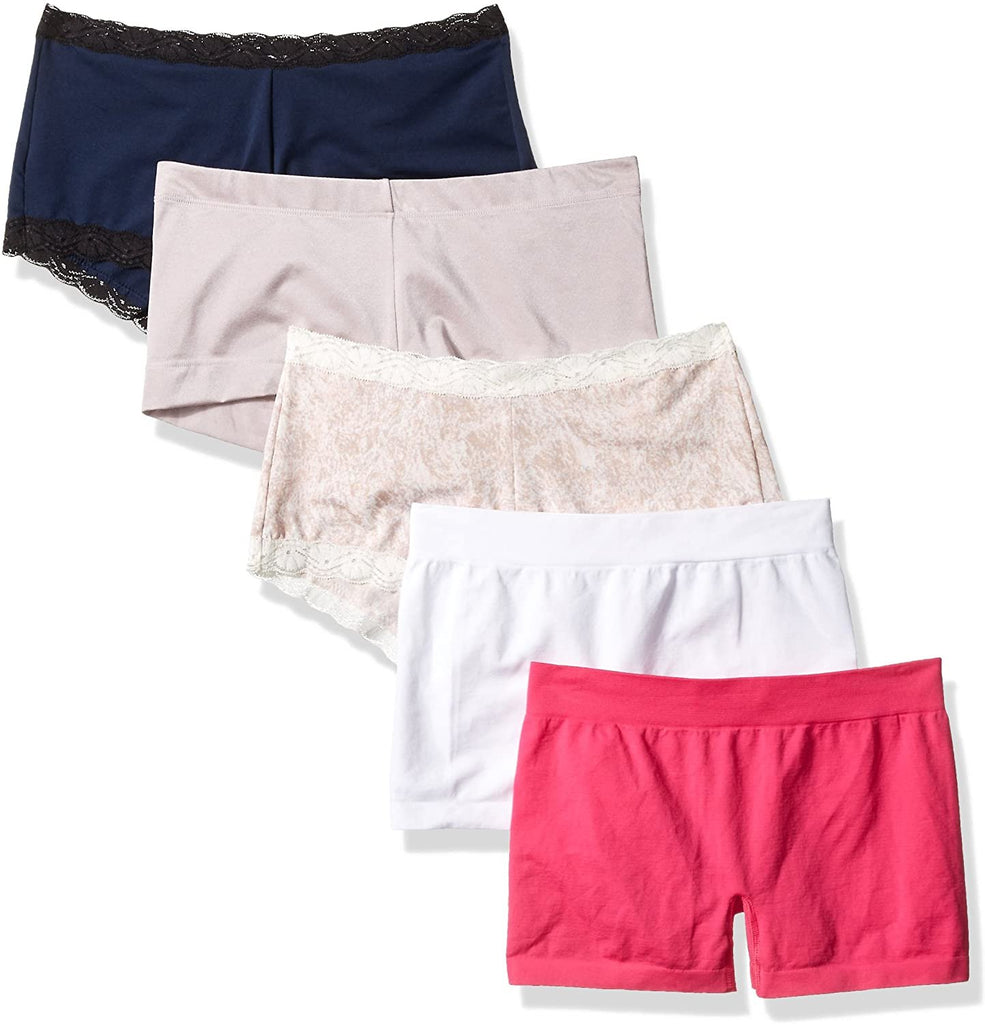 Maidenform Women's 5-Pack Boyshort Sampler Assortment Panties