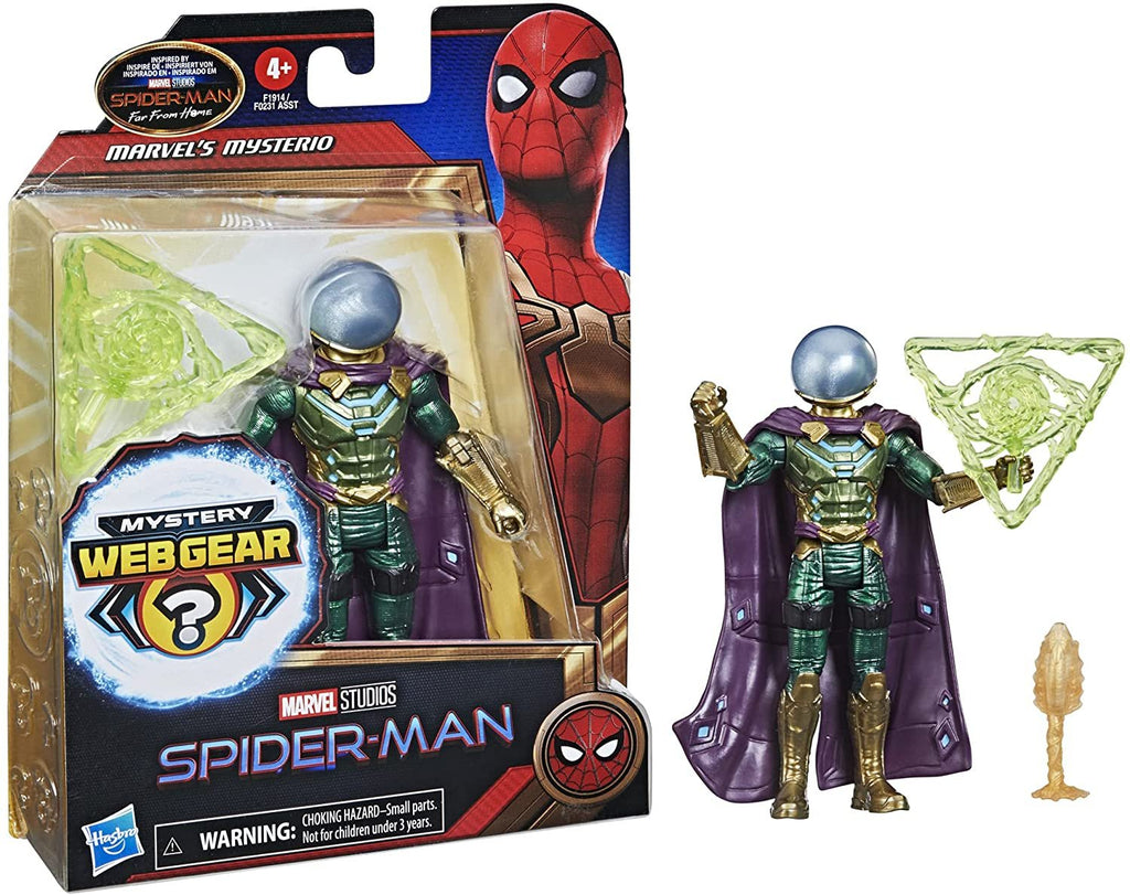 Spider-Man Marvel 6-Inch Mystery Web Gear Marvel's Mysterio Action Figure, Includes Mystery Web Gear Armor Accessory and Character Accessory, Ages 4 and Up