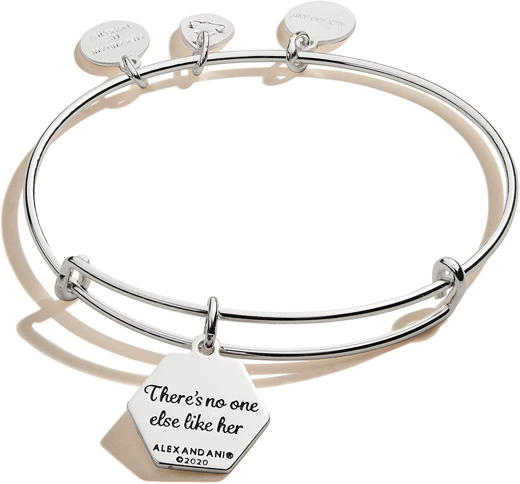 Alex and Ani Because I Love You Expandable Wire Bangle Bracelet for Women, Meaningful Charms, 2 to 3.5 in