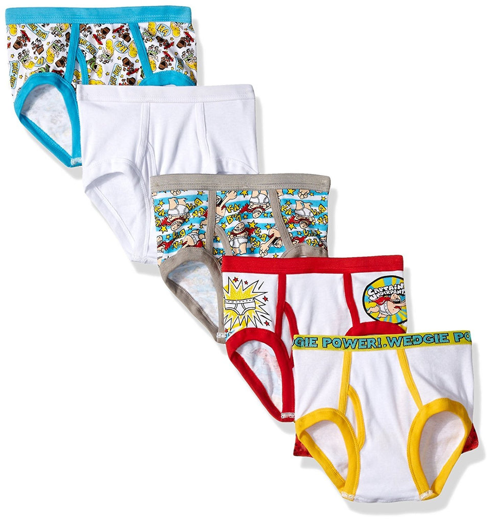 Dreamworks Captain Underpants 5 Pack Boys Brief