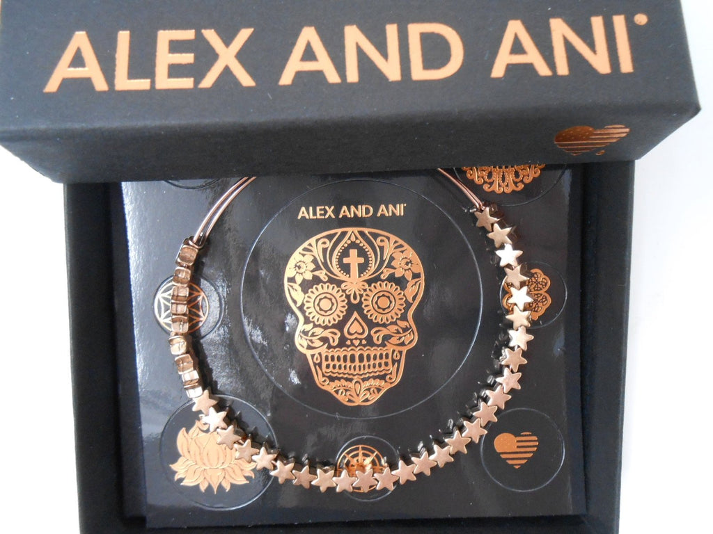 Alex and Ani Womens Star Beaded Bangle Bracelet