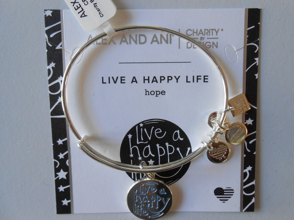 Alex and ANI Charity by Design, Live a Happy Life Bangle Bracelet