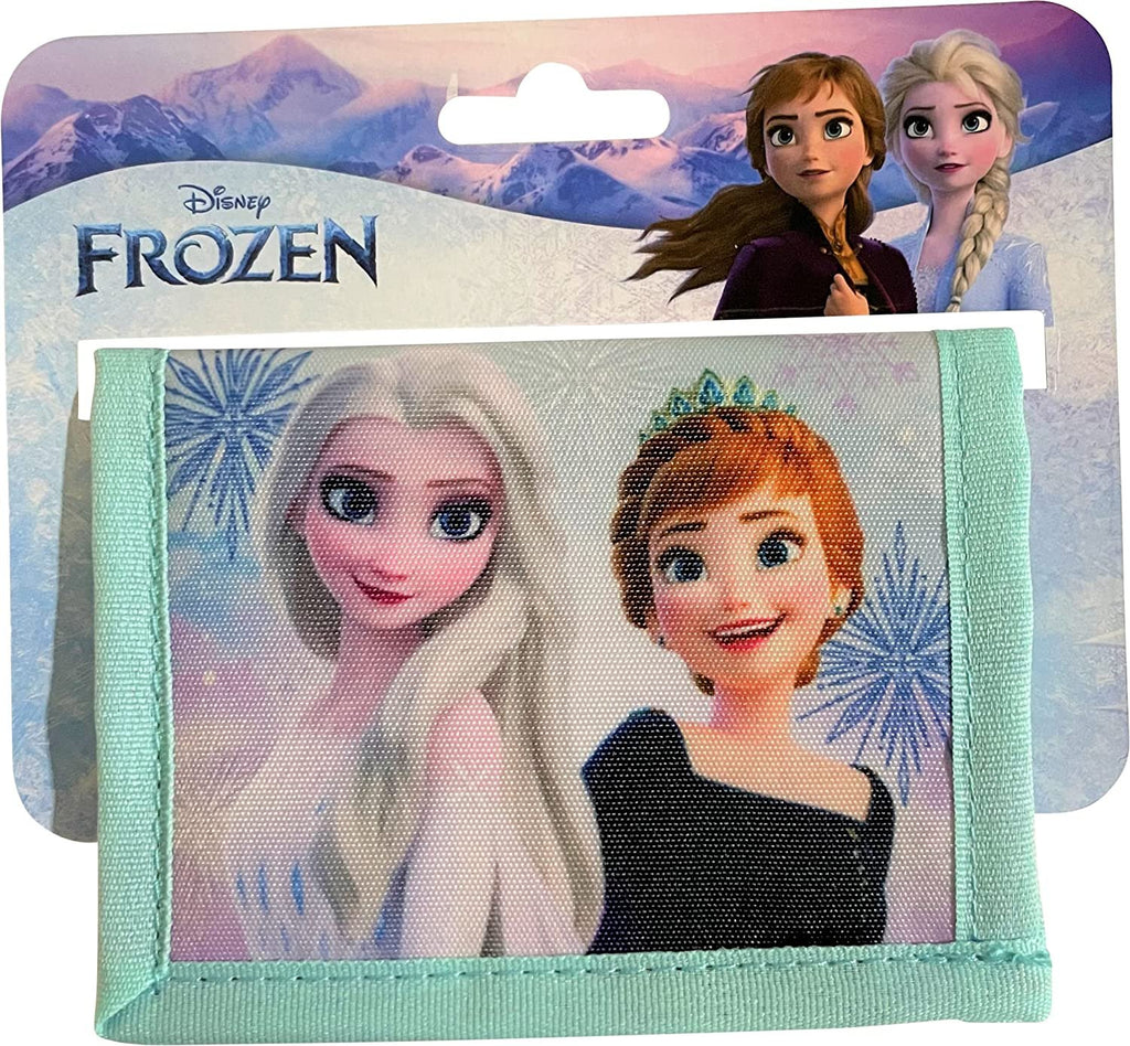 Frozen Elsa And Anna Little Girl Bifold Wallet With Zippered Pocket