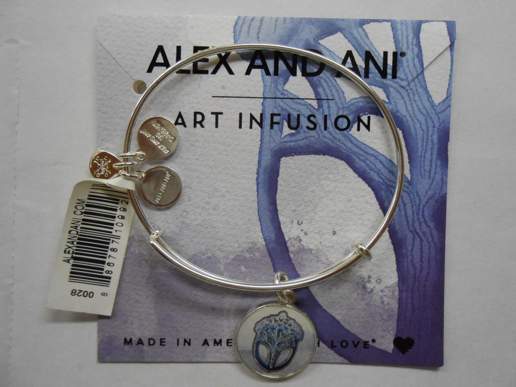 Alex and Ani Art Infusion Unexpected Miracles Expandable Rafaelian Shiny Silver Bangle Bracelet