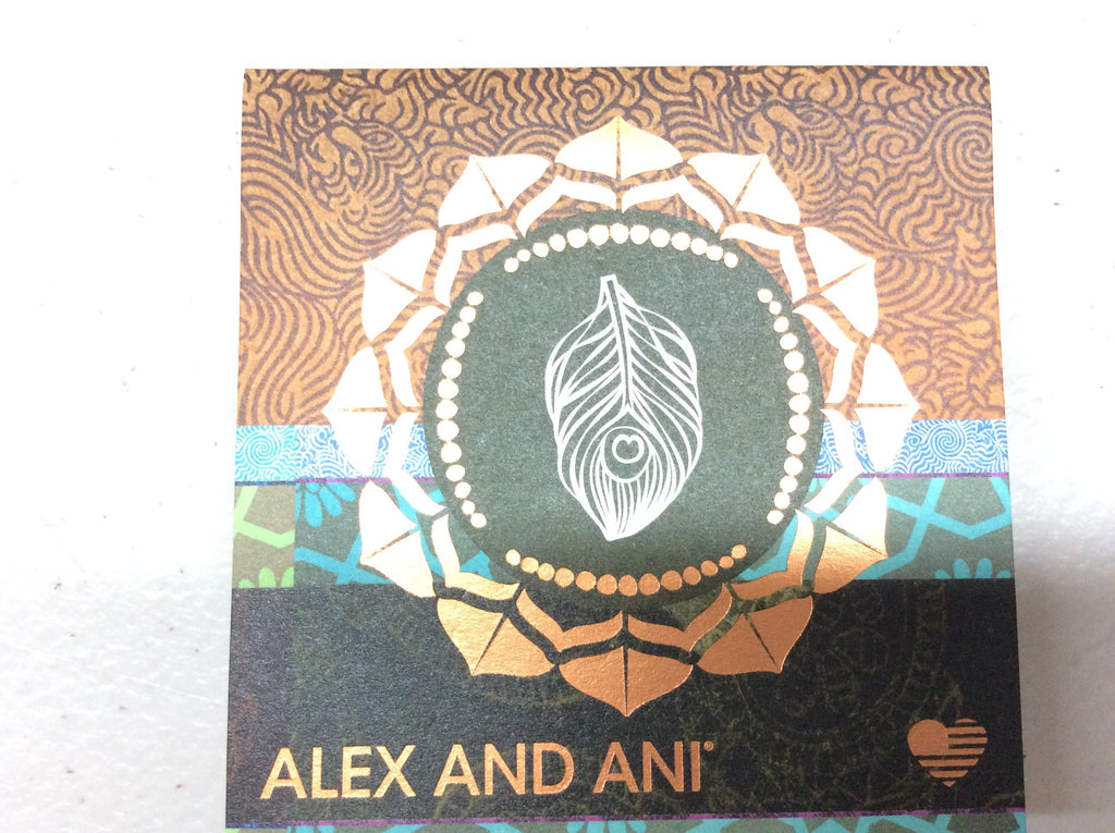 Alex and Ani Womens Color Infusion Peacock Set of 2