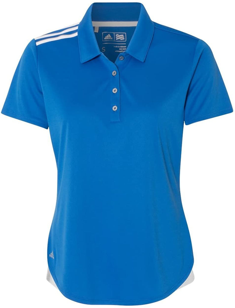 adidas Golf Womens 3-Stripes Shoulder Polo (A235) -Bright Roy -M