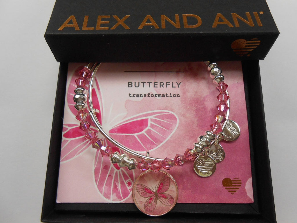 Alex and Ani Womens Art Infusion Set, Butterfly Bracelet