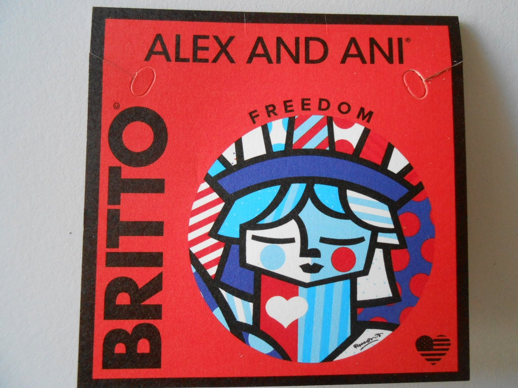 Alex and Ani Art Infusion Necklace Charm | Romero Britto (Freedom-Silver)