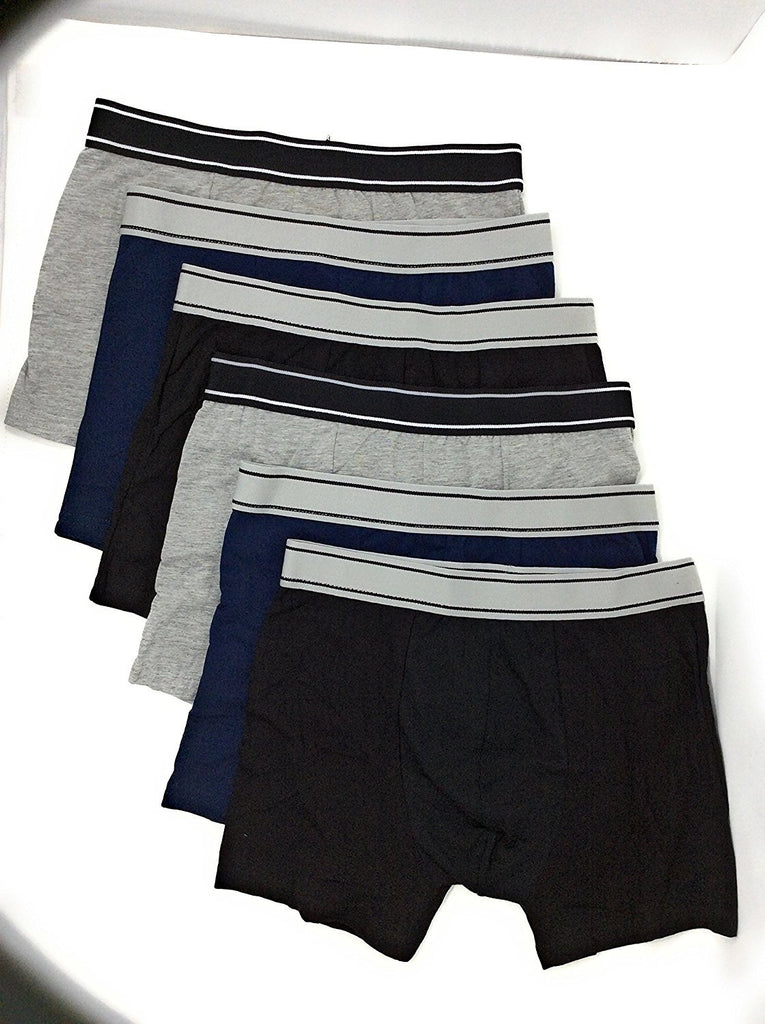 Zig Zag Mens Trunk Underwear Short Leg Comfortable Cotton Spandex Blend 6-Pack All Sizes Black Navy Gray White