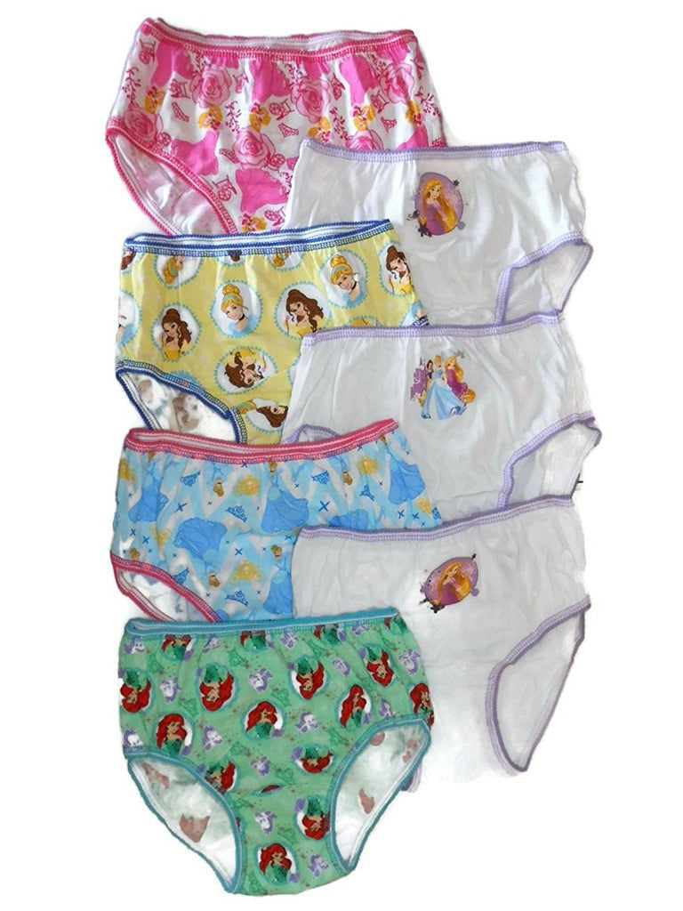 Disney Little Girls' Princess 7-Pack Panties