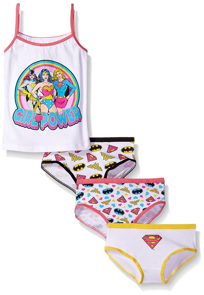 DC Comics Girls' Girl Power 3 Pk Underwear and Tank Set