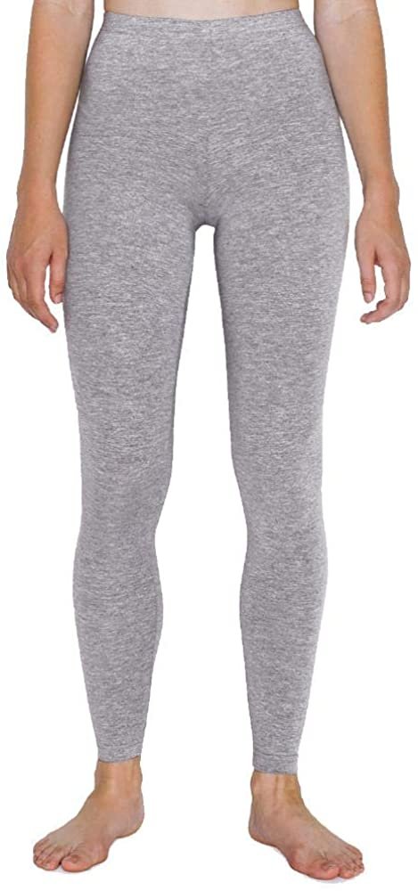 American Apparel Ladies' Cotton Spandex Jersey Leggings - Heather Grey - M