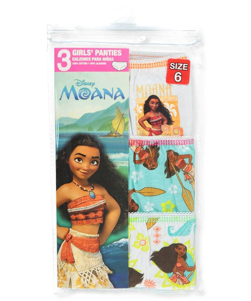 Disney Moana Girls' 3-Pack Briefs