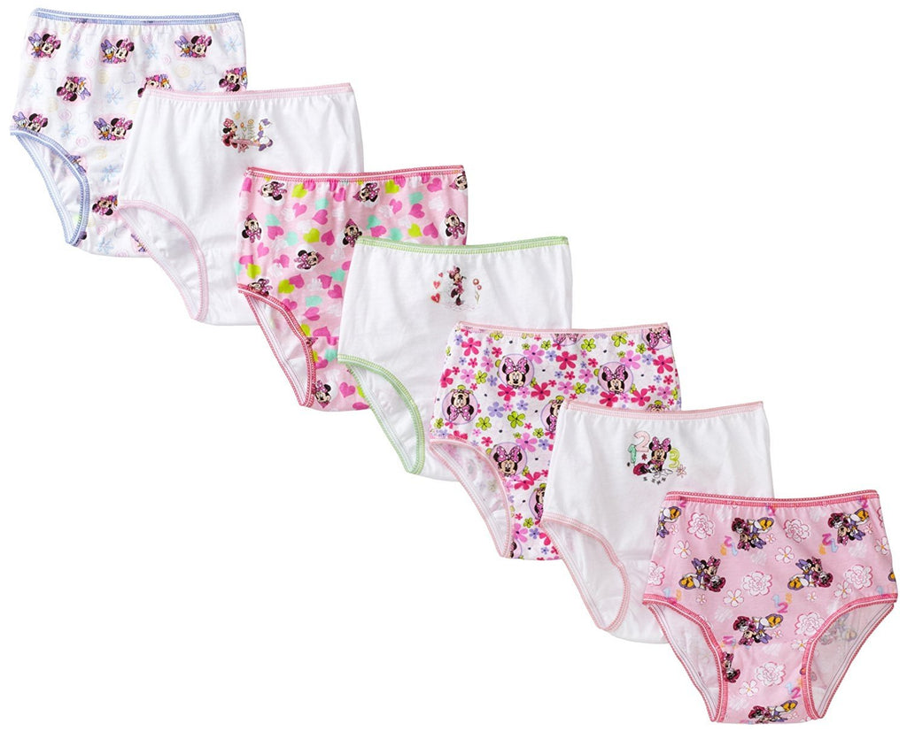 Disney Little Girls' Minnie Seven-Pack of Brief Underwear