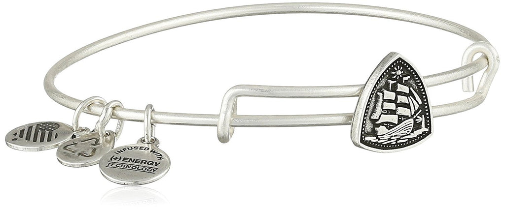 Alex and Ani Womens Seaside Slider Steady Vessel Expandable Wire Bangle