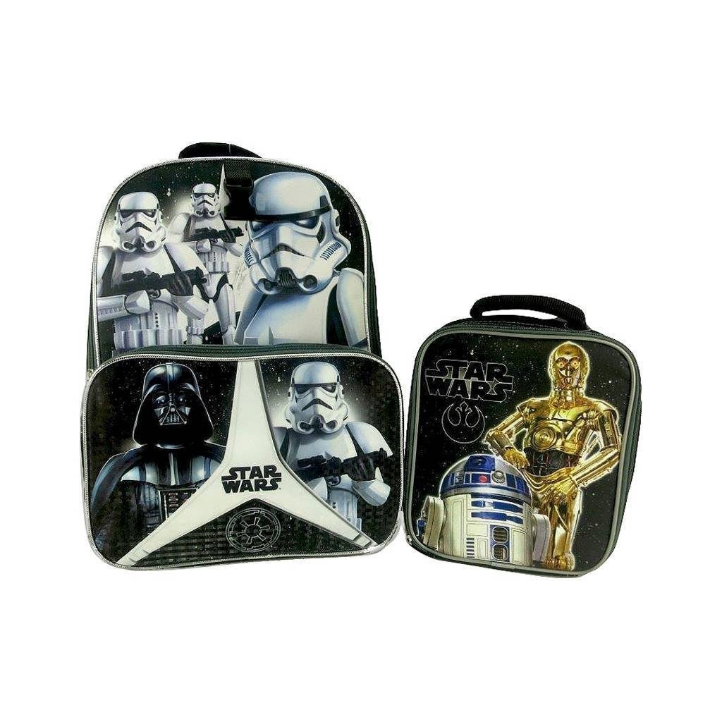 Disney Boys' R2d2 and C3po Backpack Detachable Lunch