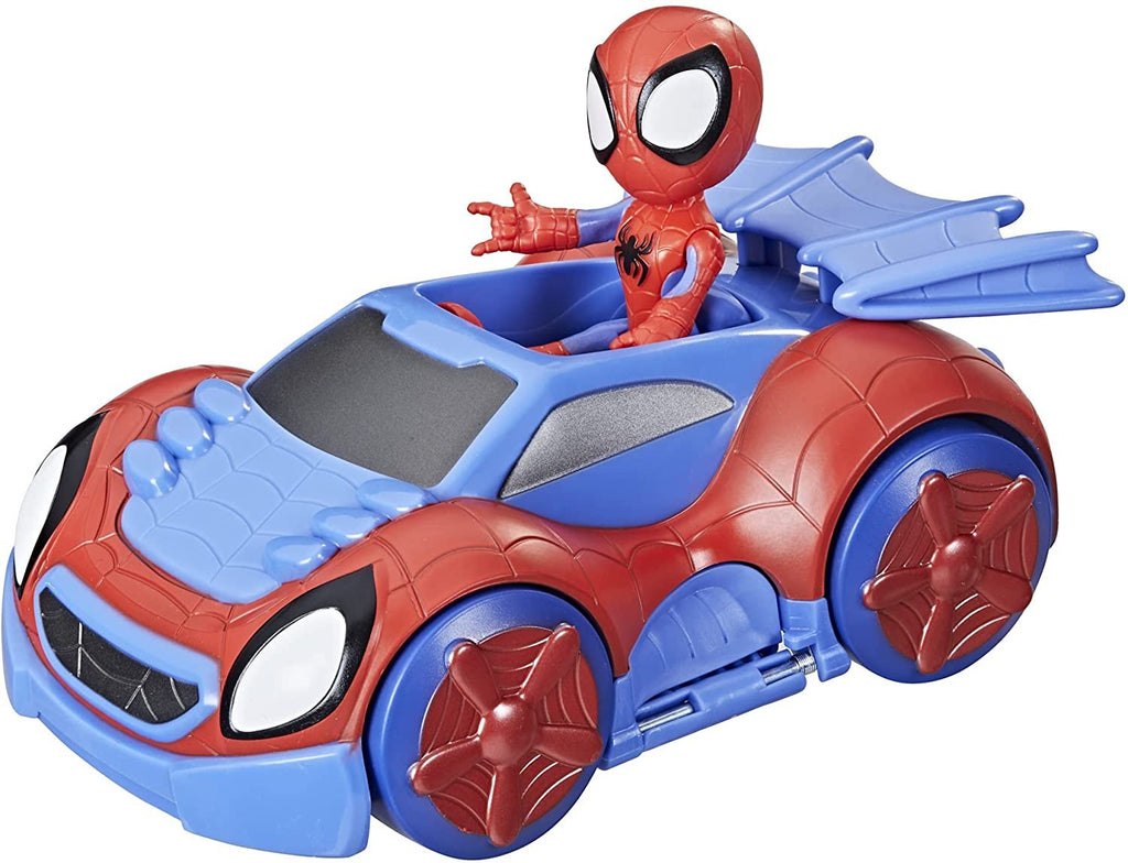 Marvel Spidey and His Amazing Friends Change 'N Go Web-Crawler and Spidey Action Figure, 2-in-1 Vehicle, 4-Inch Figure, for Kids Ages 3 and Up