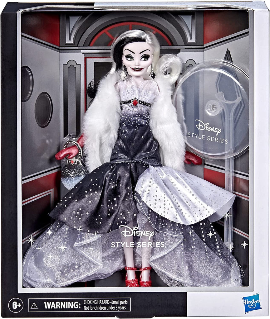 Disney Villains Style Series Cruella De Vil, Contemporary Style Fashion Doll with Accessories, Collectible Toy for Girls 6 Years and Up