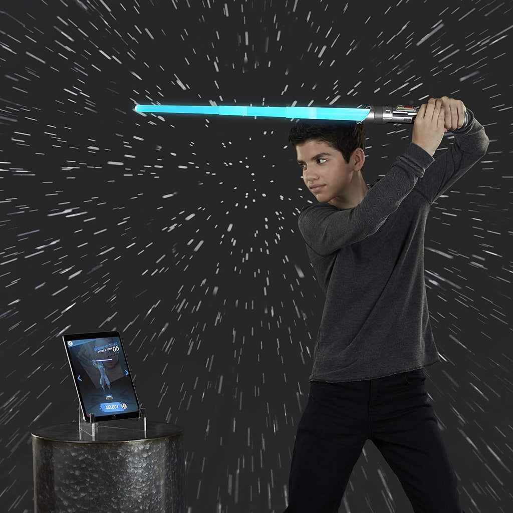 Star Wars Lightsaber Academy Interactive Battling System Lightsaber with Smart-Hilt, Motion Capture Technology, Free App for Gameplay, Brown