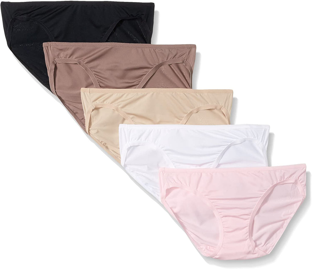 Fruit of the Loom Women's 5 Pack Microfiber Bikini Panties