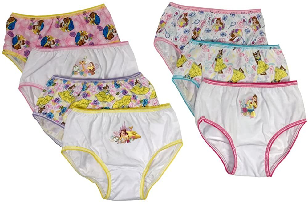 Disney Girls' 7-Pack Beauty and The Beast Bikini Brief Underwear