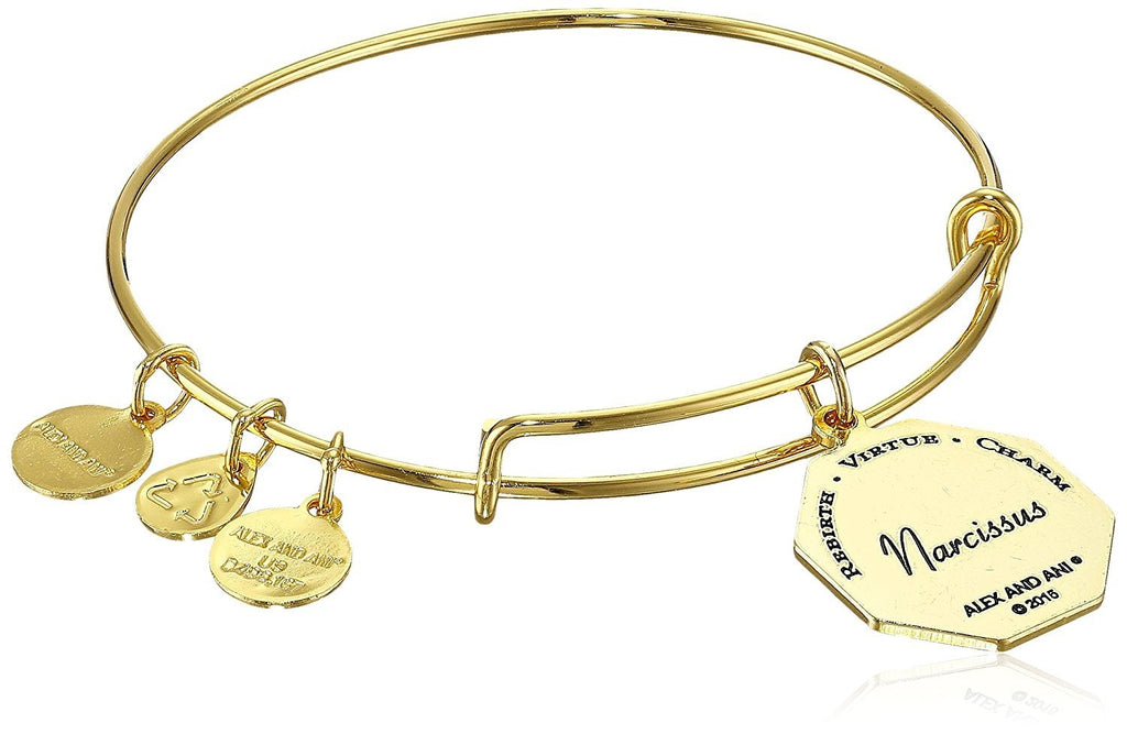 Alex and Ani Truth and Honor Narcissus Expandable Wire Bangle Bracelet