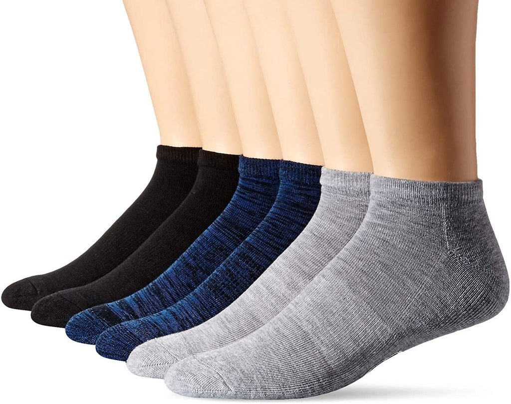 Hanes Men's Heritage 1901 Low Cut Half Cushion Socks 6-Pack