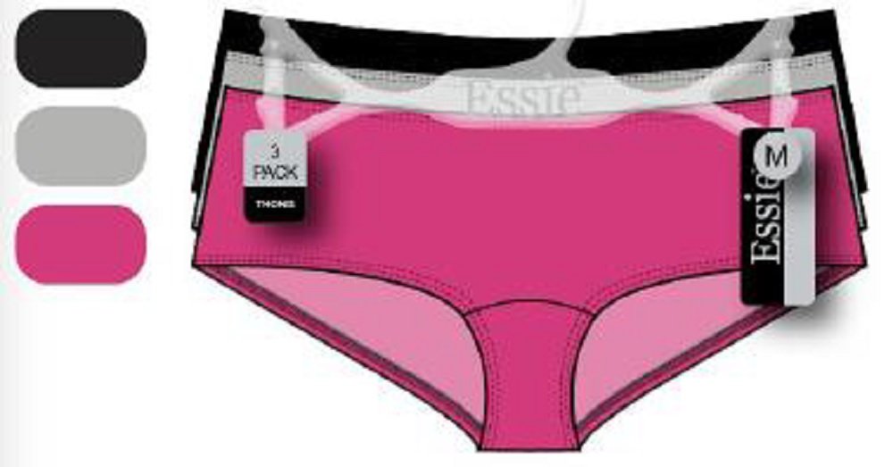 essie Women's Hipster Panties 3-Pack Nylon Spandex Blend