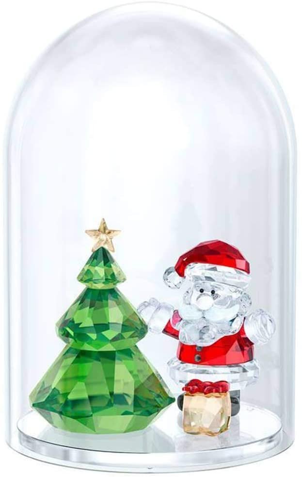 SWAROVSKI Glass Bells - Christmas Tree & Santa, 4,8 x 3,8 x 3,8cm, Multicoloured