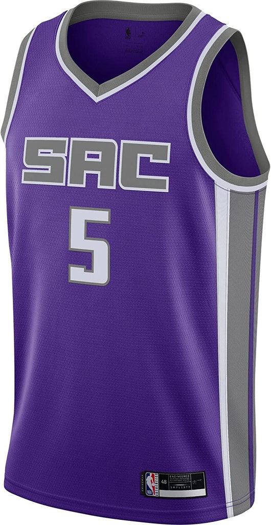 De'Aaron Fox Sacramento Kings #5 Purple Youth 8-20 Icon Edition Swingman Jersey