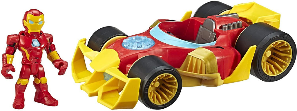 Super Hero Adventures Playskool Heroes Marvel Iron Man Speedster, 5-Inch Figure and Vehicle Set, Collectible Toys for Kids Ages 3 and Up