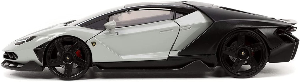 Lambo Centenario Gray and Matt Black Hyper-Spec Series 1/24 Diecast Model Car by Jada 32951