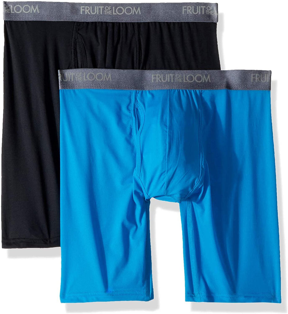 Fruit of the Loom Men's Premium Everlight Long Leg Boxer Brief