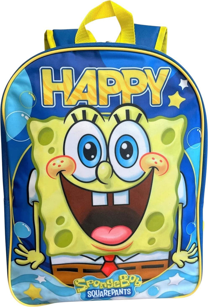 Sponge Bob 15" School Backpack (Blue-Yellow)